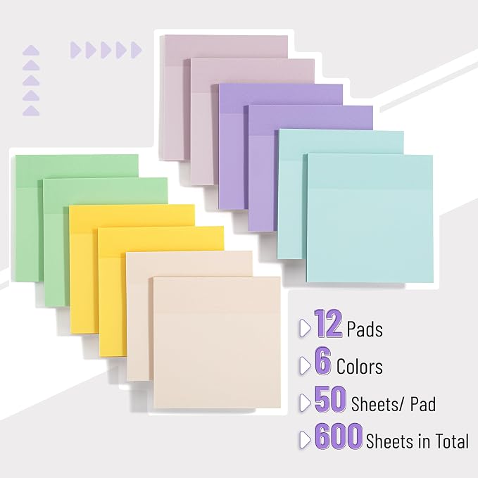 Mr. Pen- Transparent Sticky Notes, 12 Pads, 600 Sheets | See Through - Image 2