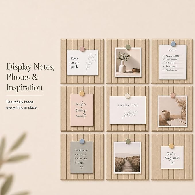 Stripe Felt Bulletin Board Tiles, Cork Board Alternative 48 x 36 in | 0.35 in - Image 5