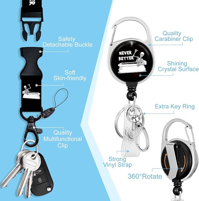 Piefly Lanyards for Id Badges, Funny Badge Holder - Image 4