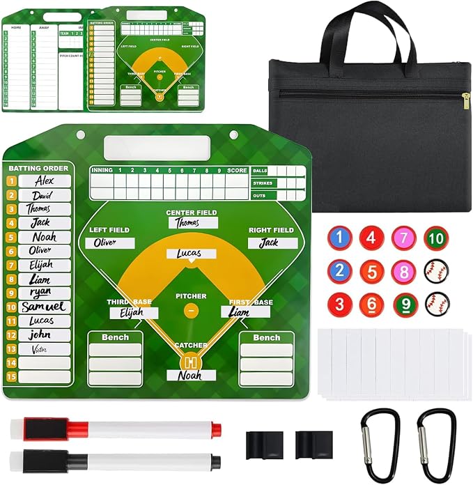 Magnetic Baseball Lineup Board for Coaches by TIMVIEA