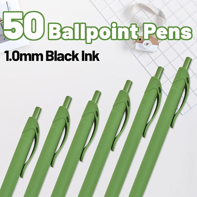 BallPoint Pens, 50 Pack, Bulk Pens, Click Pens - Image 2