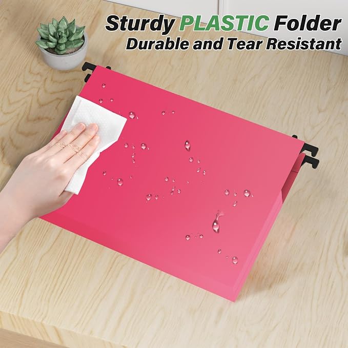 Ansook Letter Size Hanging File Folders Extra Capacity, Heavy Duty 1" - Image 2