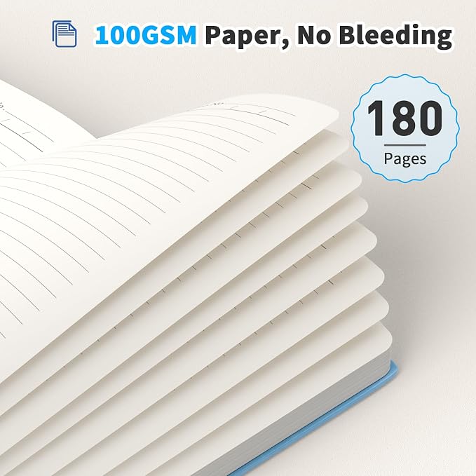 Oucaru Lined Journal Notebook, 24 Pack, 180 Pages, A5 Journals - Image 4