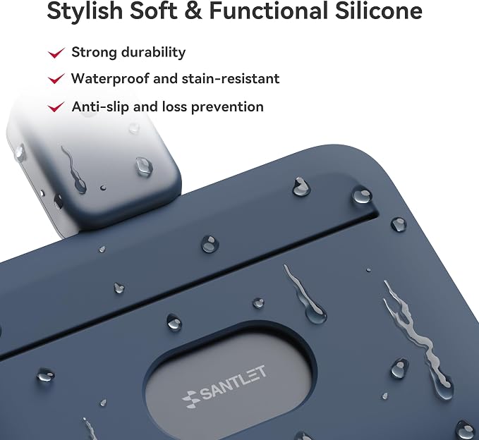 Lanyards for ID Badges Holder, SANTLET Silicone ID Badge Holder Name Card Case - Image 3