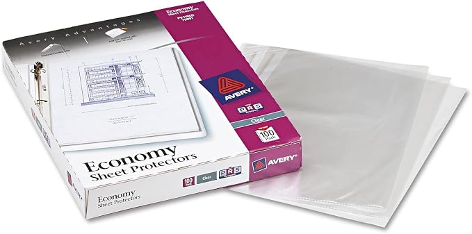Avery Economy Clear Sheet Protectors, Acid Free, Box of 100 - Image 2