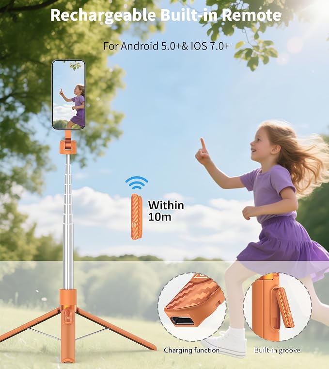 TONEOF 68" Magnetic Selfie Stick Tripod - Image 6