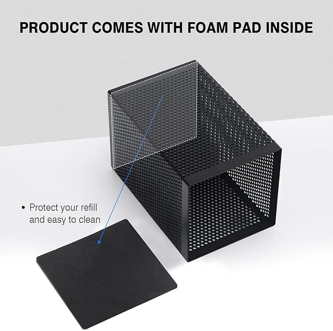 Comix Mesh Pen Holder Desk, Wire Pencil Holder with Foam Pad and Non-Slip Bottom Office Supplies Desk Organizer for Home Office School, 2 Packs-DeskLoop Office