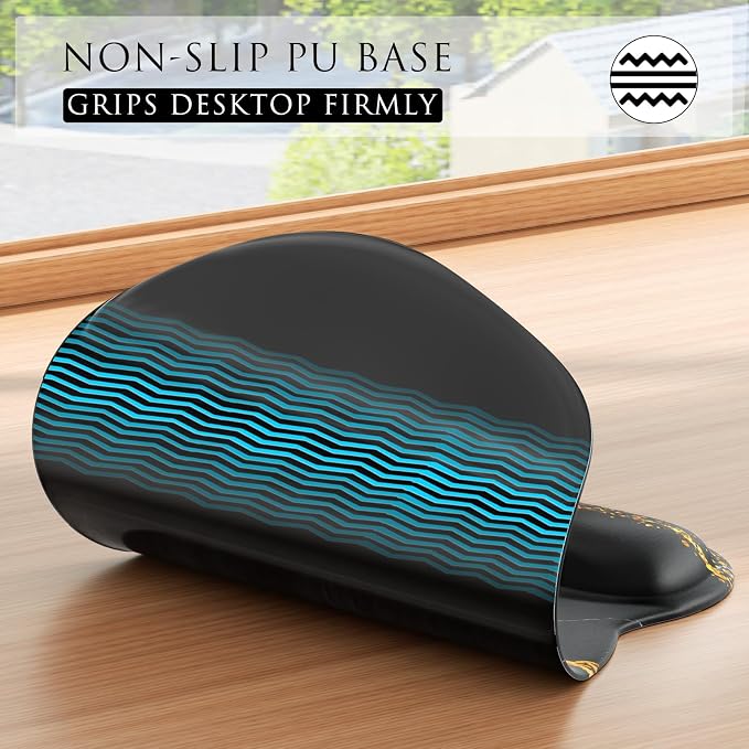 MROCO Ergonomic Mouse Pad with Gel Wrist Rest, 9.4 x 8.1 in, Gel Wrist Comfort - Image 6