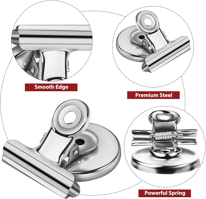 8 Pack Fridge Magnets Refrigerator Magnets Magnetic Clips Perfect - Image 2