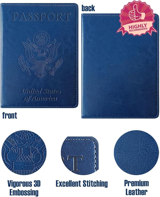 Sizobi Passport Holder for Travel Men, RFID Blocking Passport Covers Case - Image 3