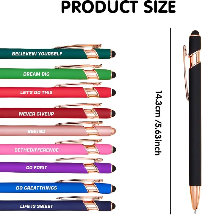 10pcs Motivational Pens Set Retractable Pens - Image 6