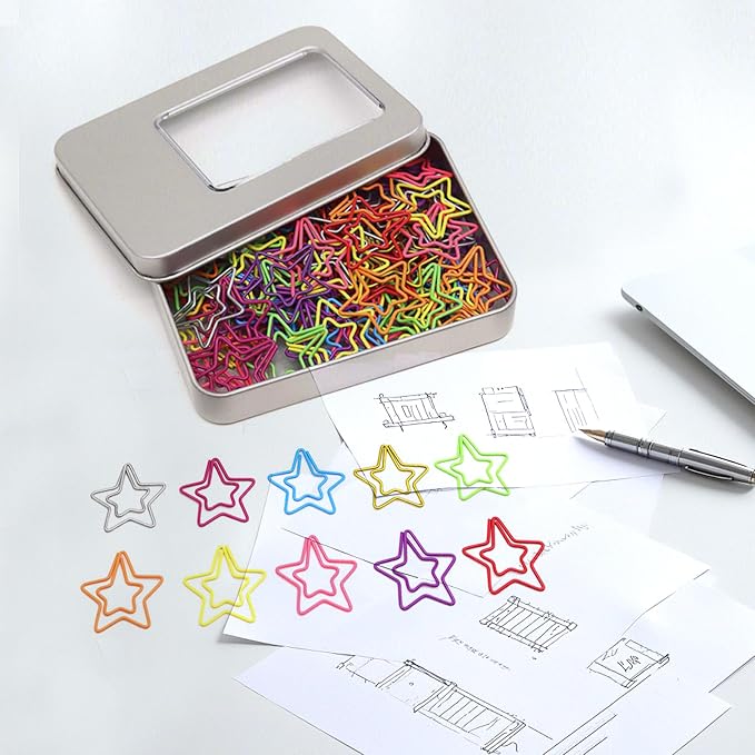 50 Pcs Star-Shaped Paper Clips – Gifts - Image 3