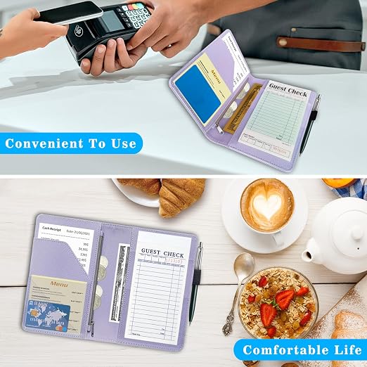 ACdream Server Books for Waitress, Guest Book Note Pad, Cute Pocket Leather - Image 6