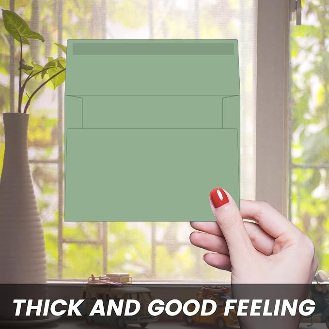 4x6 Green Envelopes For Invitation, A6 envelope 4.75 x 6.5 inch, 4X6 Envelopes - Image 7