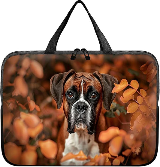 Laptop Sleeve Case Bag 15 inch, Dog Autumn Slim Carrying Case Durable Handbag Travel Laptop Bag for 15 inch MacBook Air M3/M2/15 Pro/Surface Laptop 7/6/5/4/3/ Dell XPS 15 Plus