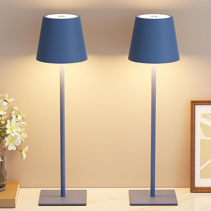 Kakanuo Cordless Rechargeable Table Lamp Navy 5000mAh Battery Operated Lamps - Image 8