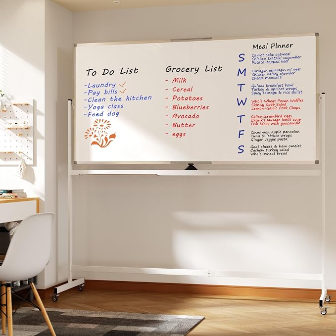Large Rolling Whiteboard on Wheels - Image 8