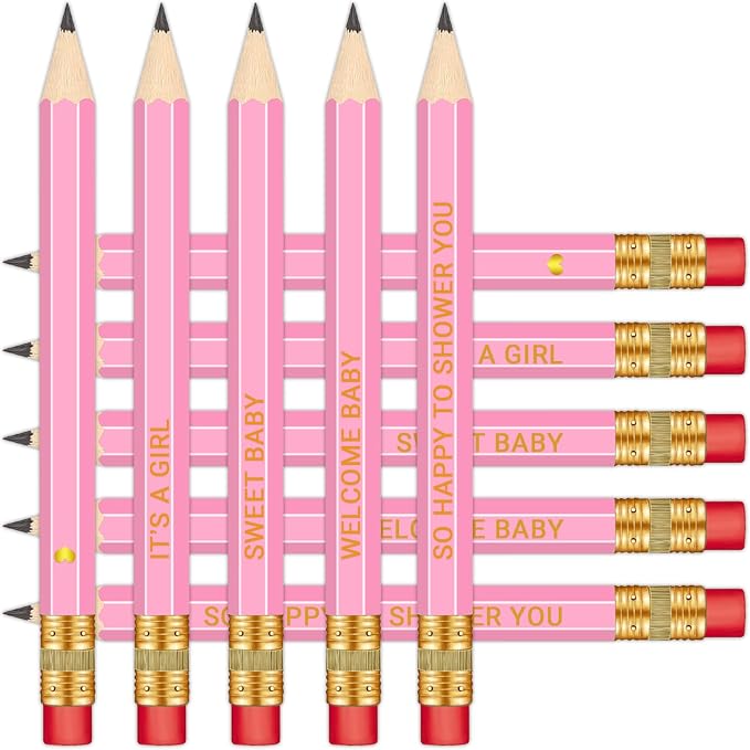 50Pcs - Baby Shower Sharpened Half Pencils - Image 5