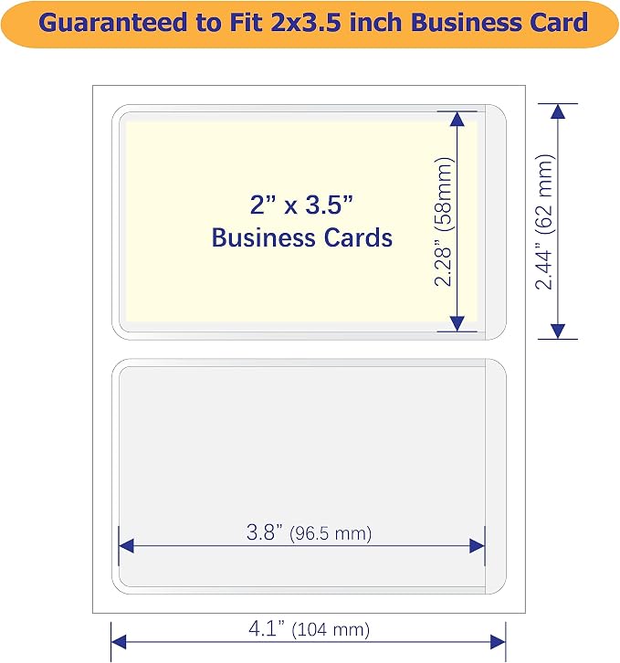 Clear Adhesive Business Card Pocket swith Side Open - Image 3