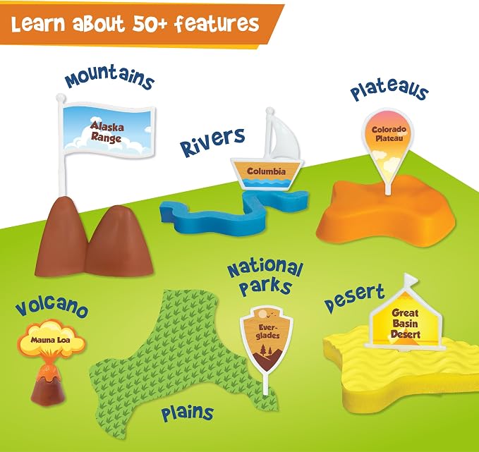 Imagimake Mapology Physical Features USA Puzzle | Mountains, National Parks - Image 5
