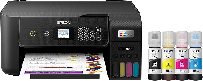Epson EcoTank ET-2800 Wireless Color All-in-One Cartridge-Free Supertank Printer & EcoTank ET-4800 Wireless All-in-One Cartridge-Free Supertank Printer-DeskLoop Office
