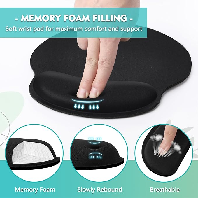 Mouse Pad and Keyboard Wrist Rest- Ergonomic Wrist Rest - Image 4