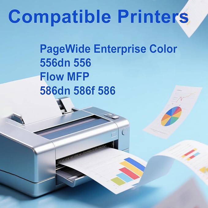 Remanufactured 981A 981 Ink Cartridge Works for 981a Ink cartridges for PageWide Enterprise Color 556dn 556 Flow MFP 586dn 586f 586 Printer (4-Pack)-DeskLoop Office