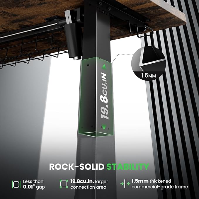 SIAGO Electric Standing Desk Adjustable - 48 x 24 Inch Sit Stand up Desk with Cable Management - 3 Memory Preset Adjustable Height Table-DeskLoop Office