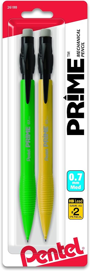 Pentel Prime Mechanical Pencil 0.7Mm Assorted Barrel Colors - Image 3