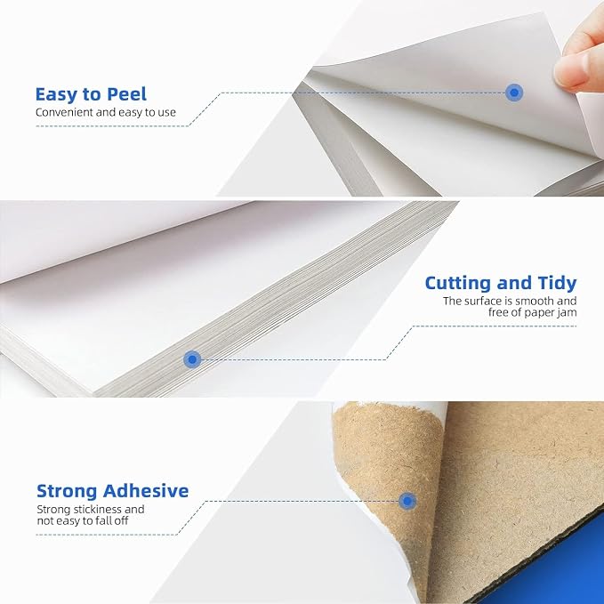 3000 30 Per Sheet Self Adhesive 1" x 2-5/8" Address Shipping Labels - Image 5