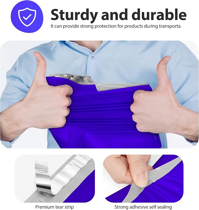 Fuxury Large Poly Mailers 14.5x19'' 100Pc, Waterproof Shipping Bags - Image 4