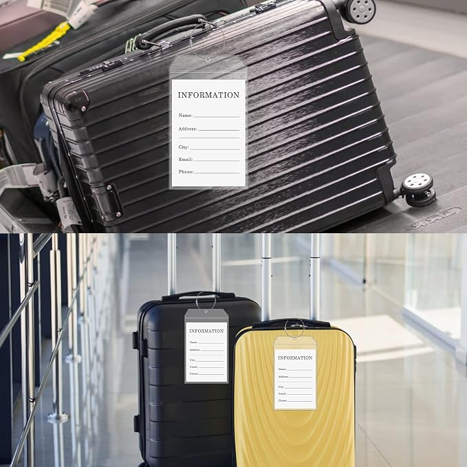 6 Pack Extra Large Golf Luggage Tag 9" x 6" Travel Luggage Bag Tag Plastic - Image 7