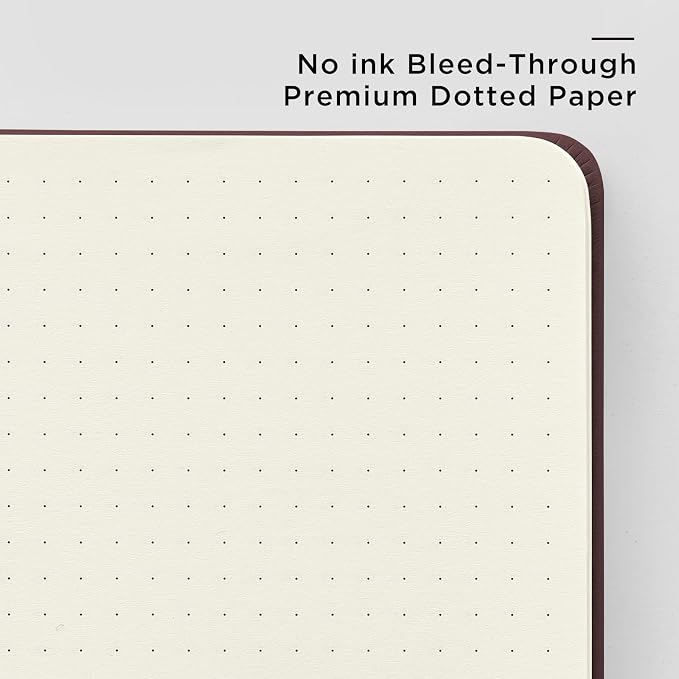 &And Per Se Dotted Journal Notebook, A5 Hardcover Leather Dotted Journal - Image 5