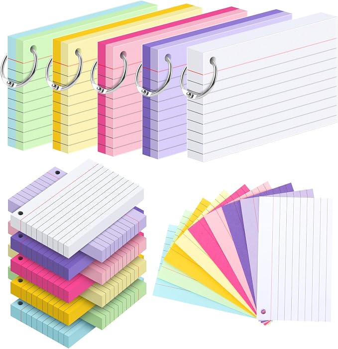 250 Count Colored Index Cards by pindda