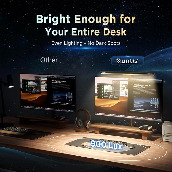 Quntis Monitor Light Bar 15.7", 24 RGB Backlight Modes - Image 4
