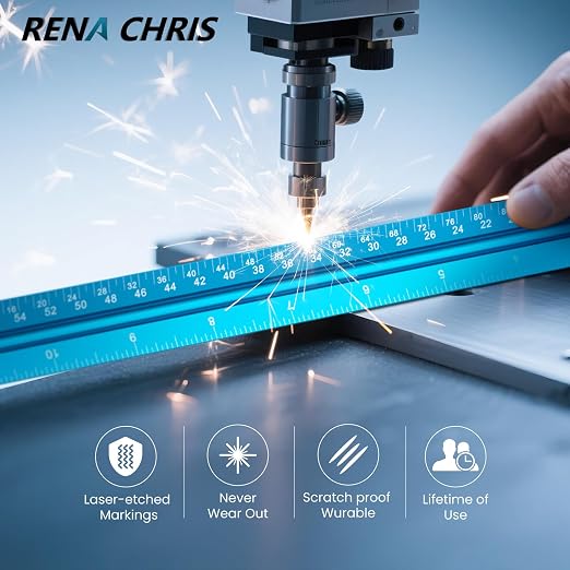 Rena Chris 2PCS Architectural Scale Ruler: 12" Imperial Aluminum Alloy Metal - Image 6