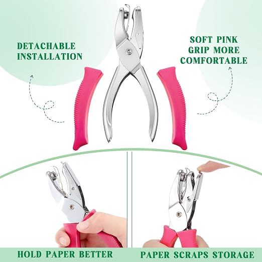 Lothee 8 Pcs Hole Punch Shapes Single Hole Paper Punchers - Image 3