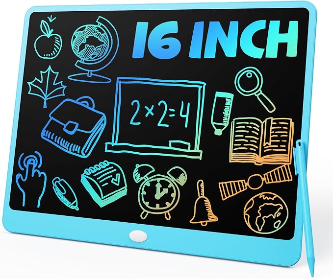 TEKFUN 16" LCD Writing Tablet for Kids & Family, Large Reusable Writing Pad for by TEKFUN