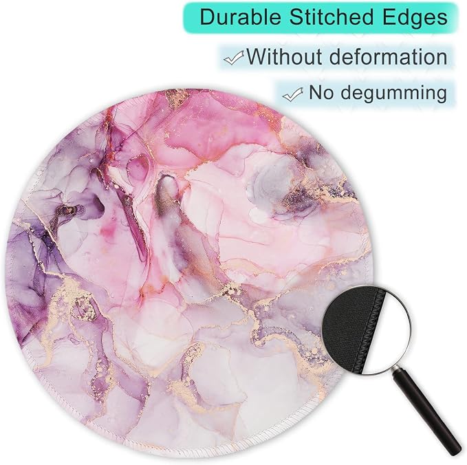 ITNRSIIET Round Mouse Pad with Stitched Edge Premium-Textured Waterproof - Image 5