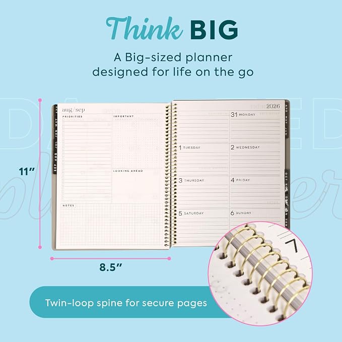 GO BIG Large-Print Planner April 2026– June 2027, 15-Month Twin-Loop-Bound - Image 5