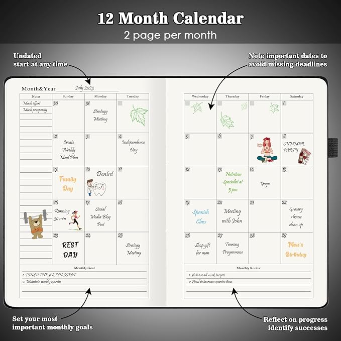 Daily Planner Undated, Planners 2026-2027, 365 Day Planners, Work Planner - Image 3