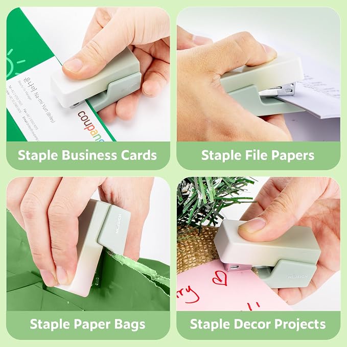 NUSIGN Mini Stapler with 830 Staples, Small Cute Desk Staplers, 25 Sheet - Image 5