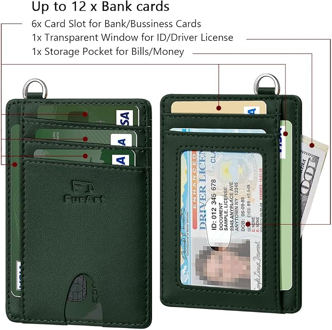 FurArt Slim Minimalist Wallet RFID Credit Card Holder - Image 6