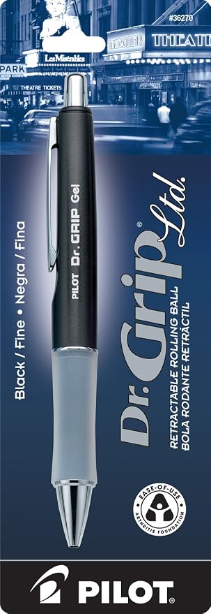 PILOT Gel Pen, Fine Point, Charcoal Gray | Black Ink | Retractable | Metallic - Image 2