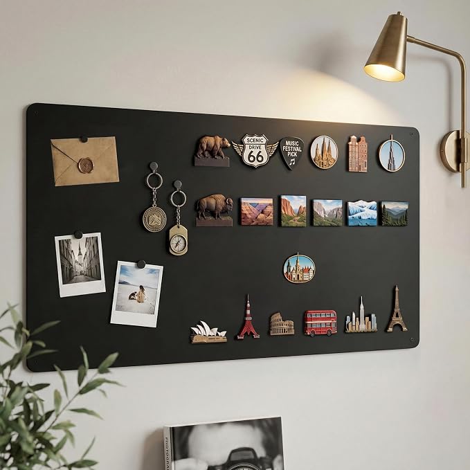 Magnetic Board for Wall 39.4" x 19.7" : Extra Large Black Display Board for by LYZZXI