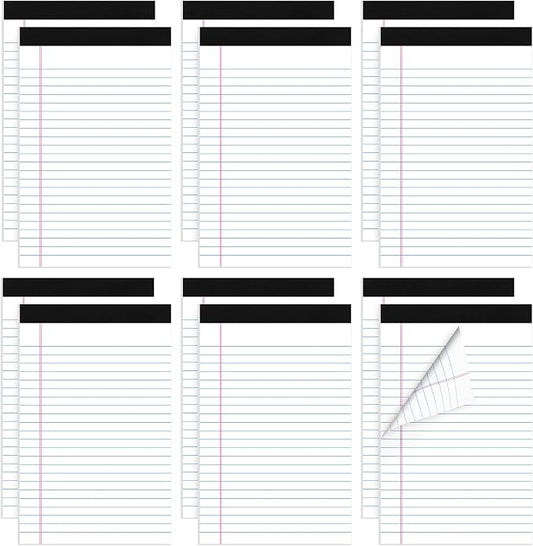 Thboxes 12 Pack Legal Pad 5x8, 360 Sheets Small Note Pad College Ruled Writing by Thboxes