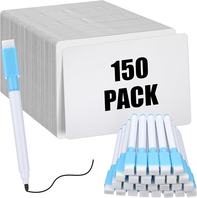 Fulmoon 150 Pcs Dry Erase Lapboard Set by Fulmoon