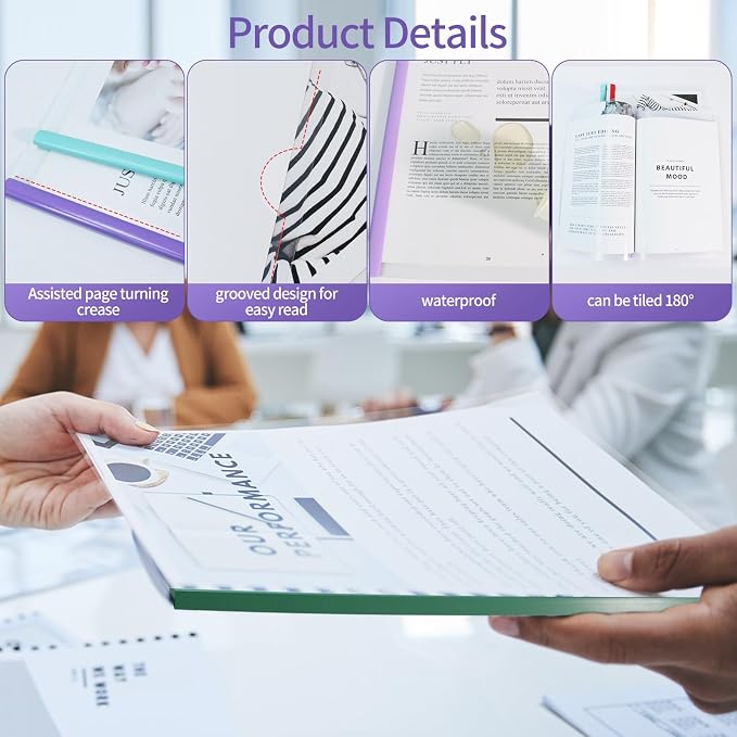 10 Sliding Bar Report Covers A4 Letter Holds 70 Sheets Multicolor | Sliding Bar - Image 3