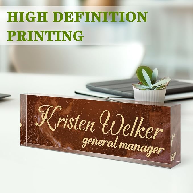 Name Plate for Desk, Desk Name Plate Personalized, Office Decor for Women Men - Image 3