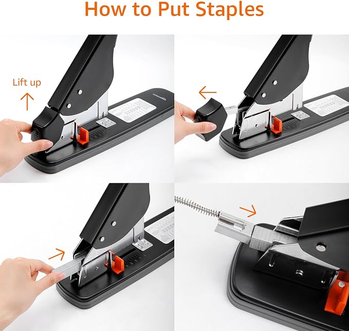 Amazon Basics Effortless Heavy-Duty Stapler, 210 Sheets High Capacity, Large - Image 2